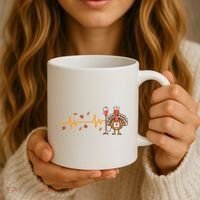 Thanksgiving Nurse Heartbeat Turkey Fall Coffee Mug thumb 3