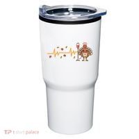 Thanksgiving Nurse Heartbeat Turkey Fall Tumbler thumb 0