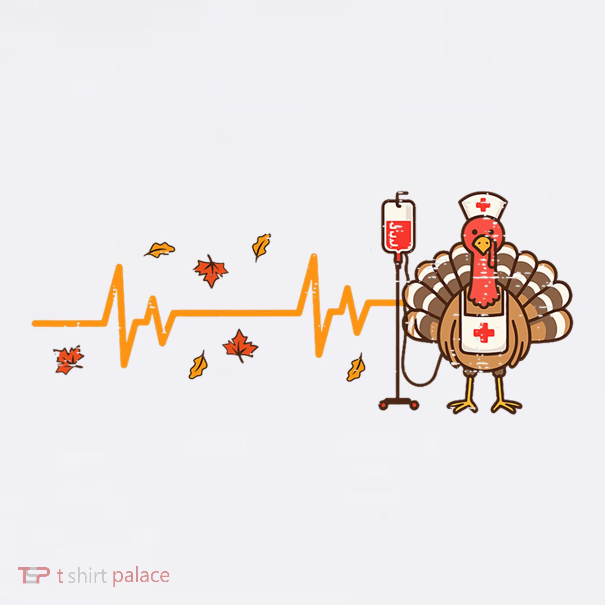 Thanksgiving Nurse Heartbeat Turkey Fall Mousepad