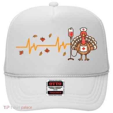 Thanksgiving Nurse Heartbeat Turkey Fall Hat
