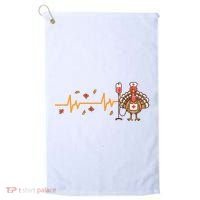 Thanksgiving Nurse Heartbeat Turkey Fall Golf Towel thumb 0