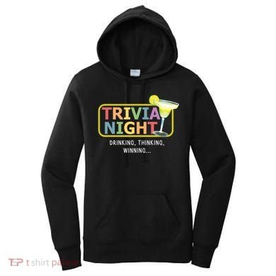 Trivia Night Ing Thinking Winning Quiz Game Cool Gift Women's Hoodie