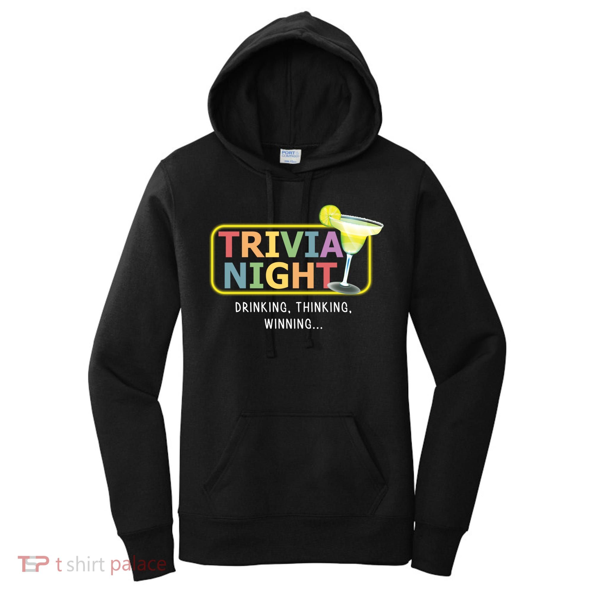 Trivia Night Ing Thinking Winning Quiz Game Cool Gift Women's Hoodie