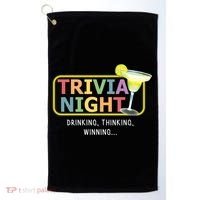 Trivia Night Ing Thinking Winning Quiz Game Cool Gift Golf Towel thumb 0