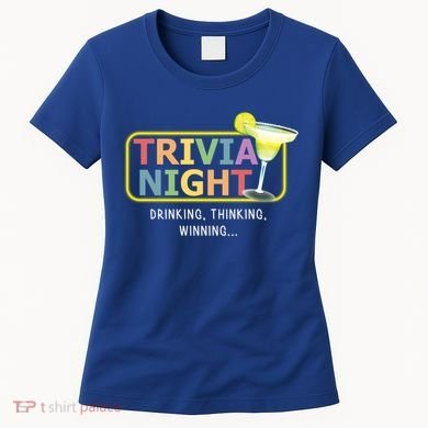 Trivia Night Ing Thinking Winning Quiz Game Cool Gift Women's T-Shirt