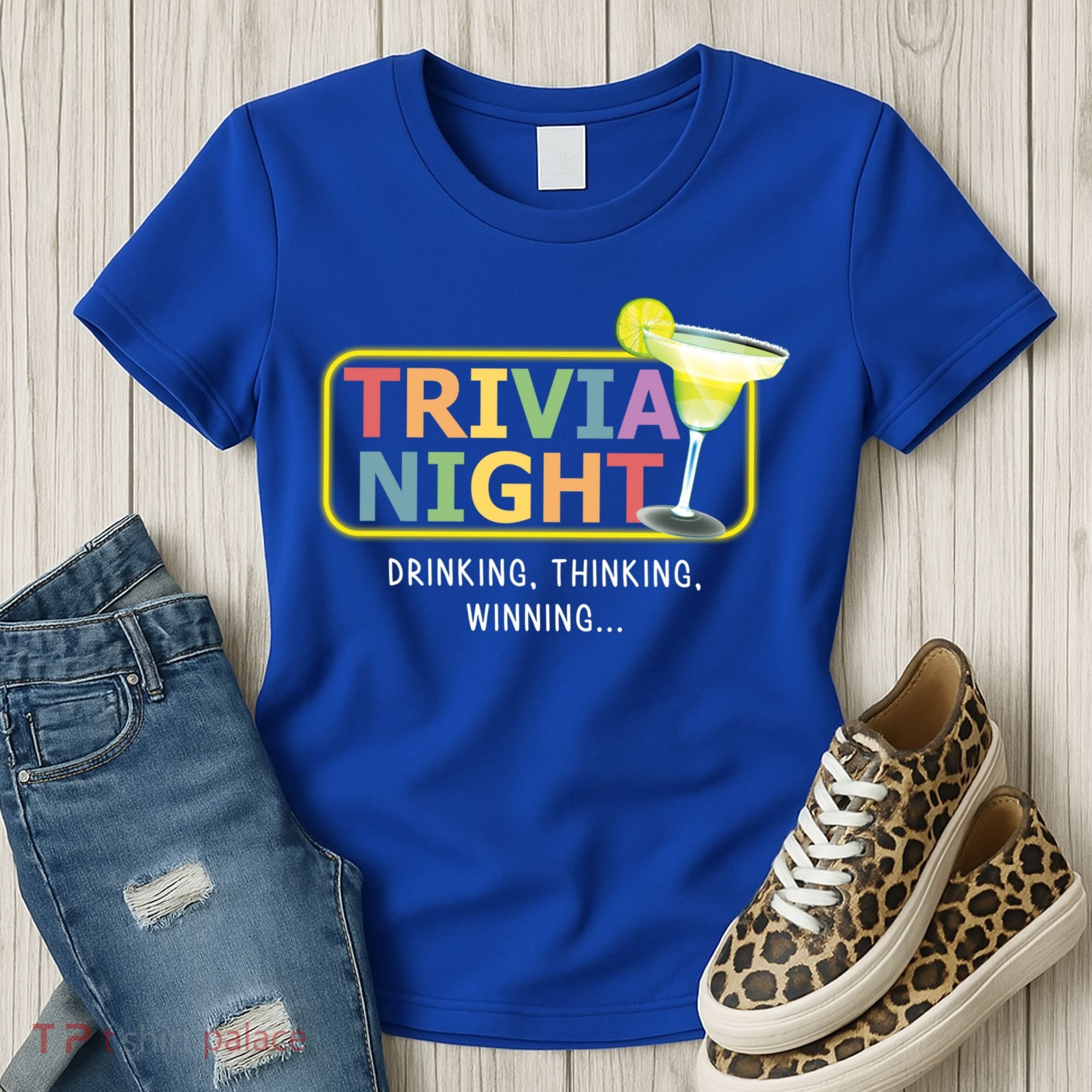 Trivia Night Ing Thinking Winning Quiz Game Cool Gift Women's T-Shirt