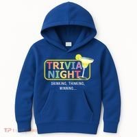 Trivia Night Ing Thinking Winning Quiz Game Cool Gift Kids Hoodie thumb 0