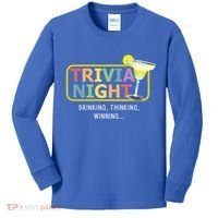 Trivia Night Ing Thinking Winning Quiz Game Cool Gift Kids Long Sleeve Shirt thumb 0