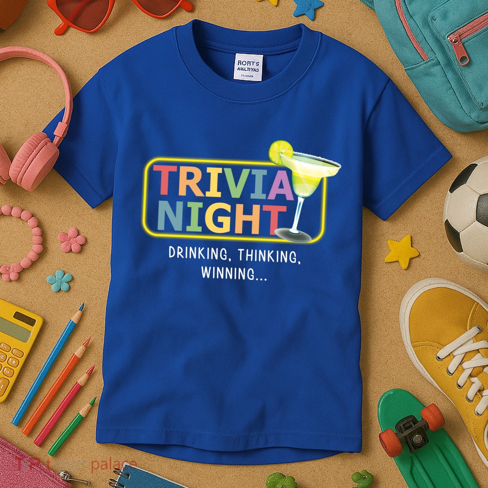 Trivia Night Ing Thinking Winning Quiz Game Cool Gift Kids T-Shirt