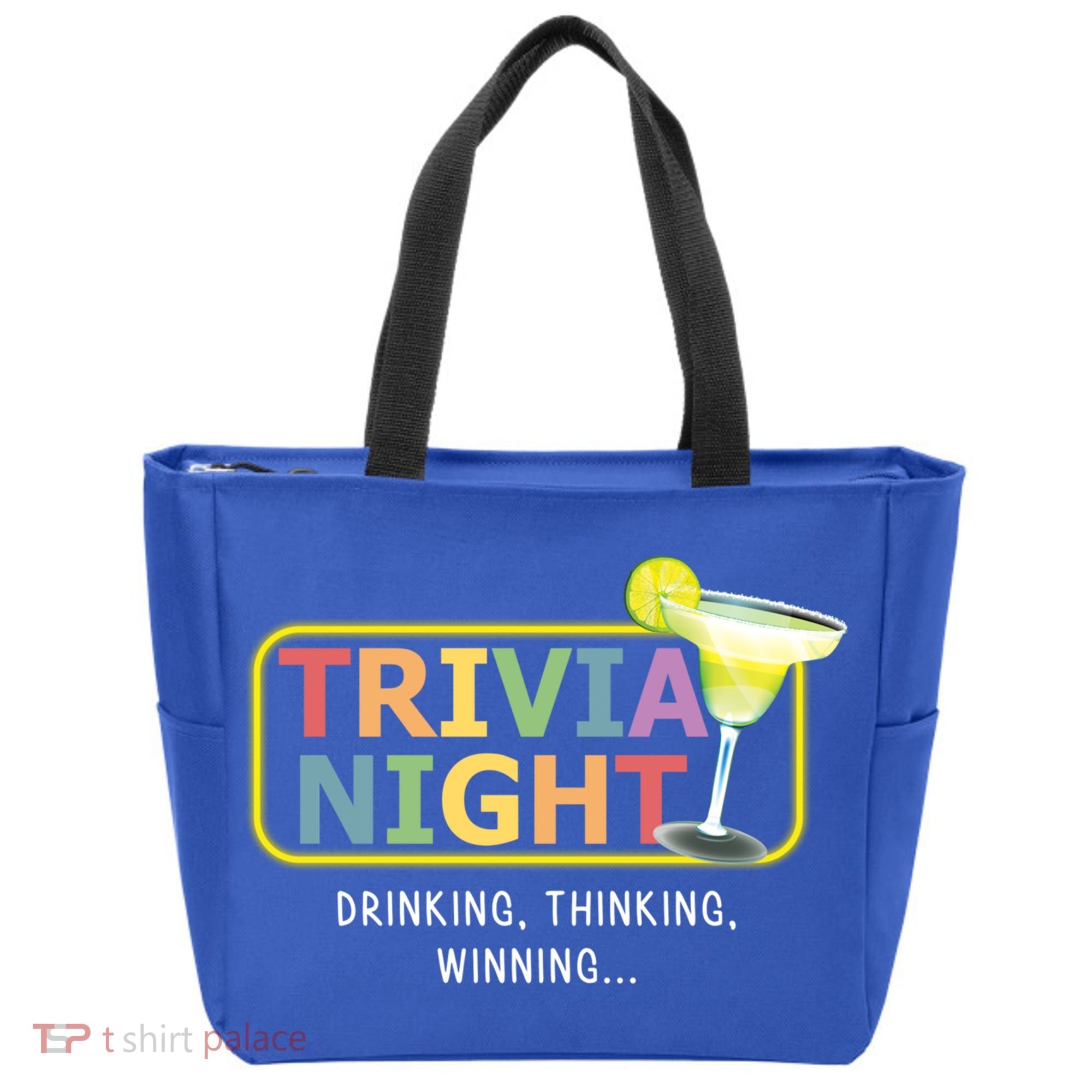 Trivia Night Ing Thinking Winning Quiz Game Cool Gift Tote Bag