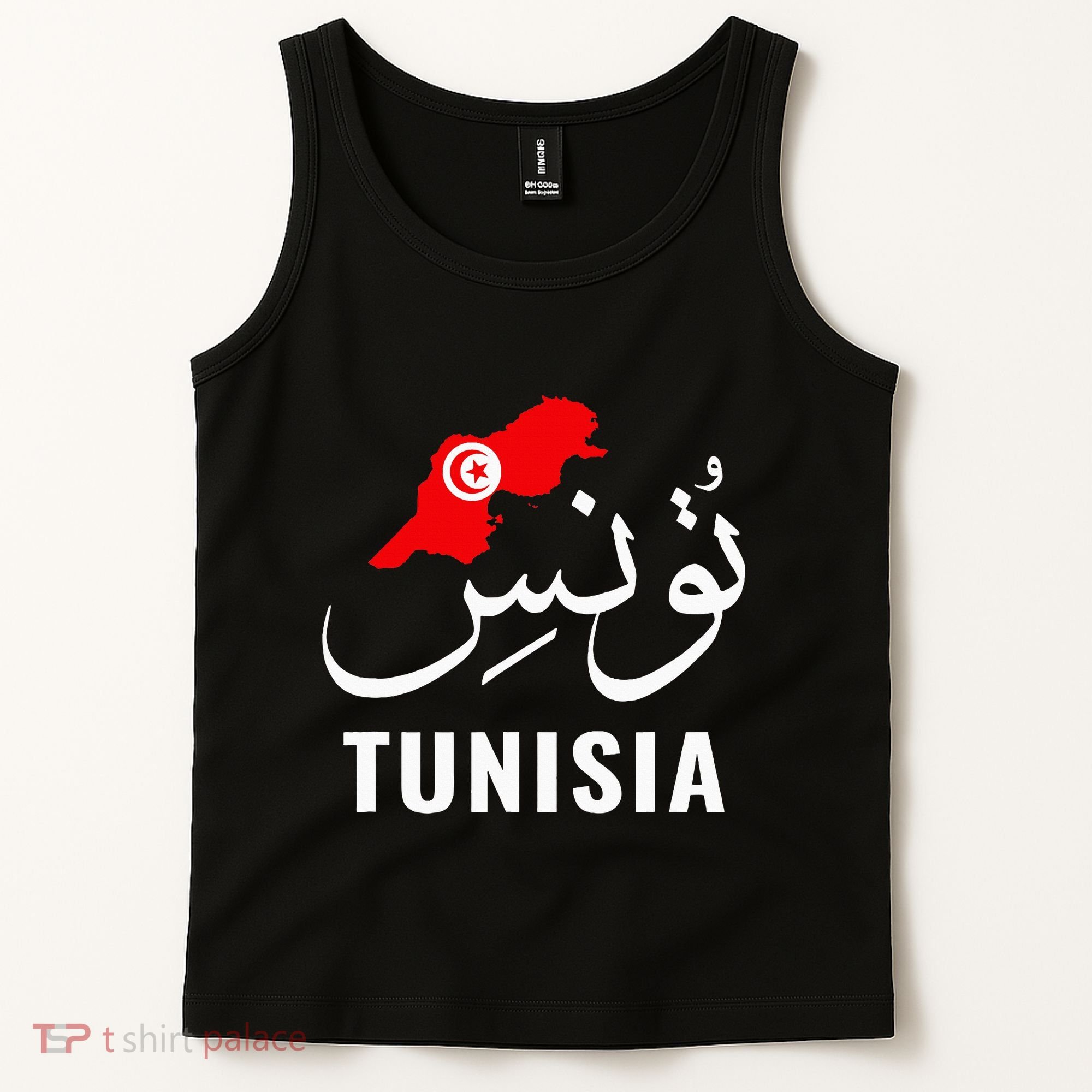 Tunisia Name In Arabic Tunisia Map Tunisian Flag Tunisia Tank Top