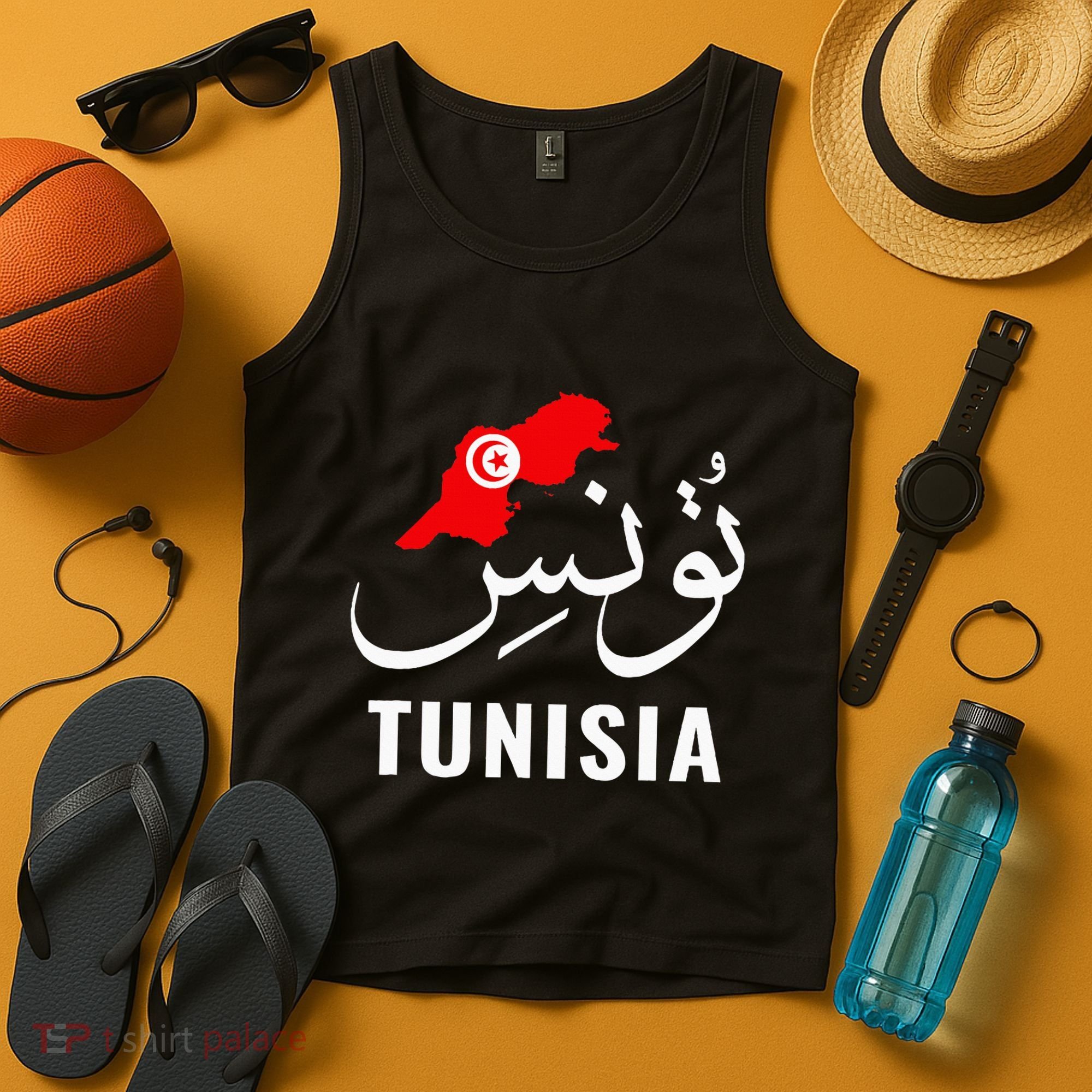Tunisia Name In Arabic Tunisia Map Tunisian Flag Tunisia Tank Top