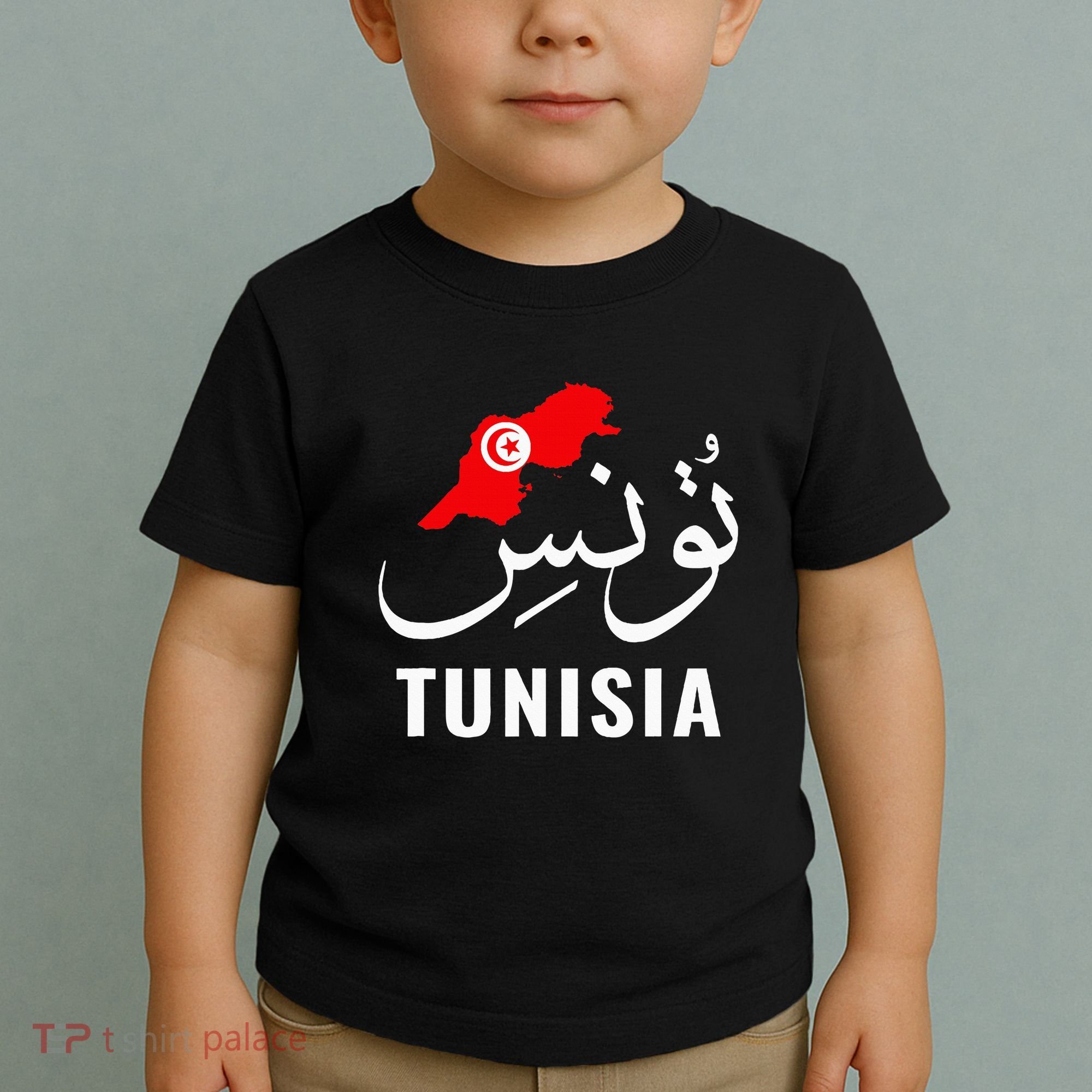 Tunisia Name In Arabic Tunisia Map Tunisian Flag Tunisia Toddler T-Shirt