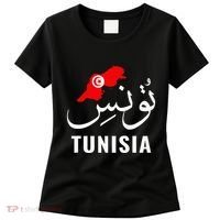 Tunisia Name In Arabic Tunisia Map Tunisian Flag Tunisia Women's T-Shirt thumb 0
