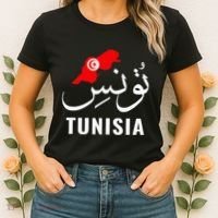 Tunisia Name In Arabic Tunisia Map Tunisian Flag Tunisia Women's T-Shirt thumb 2