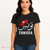 Tunisia Name In Arabic Tunisia Map Tunisian Flag Tunisia Women's T-Shirt thumb 4