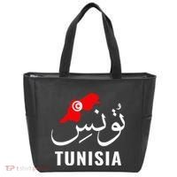 Tunisia Name In Arabic Tunisia Map Tunisian Flag Tunisia Tote Bag thumb 0