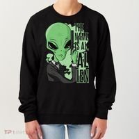The Name Is Alien Funny Spy Cartoon Women's Sweatshirt thumb 0