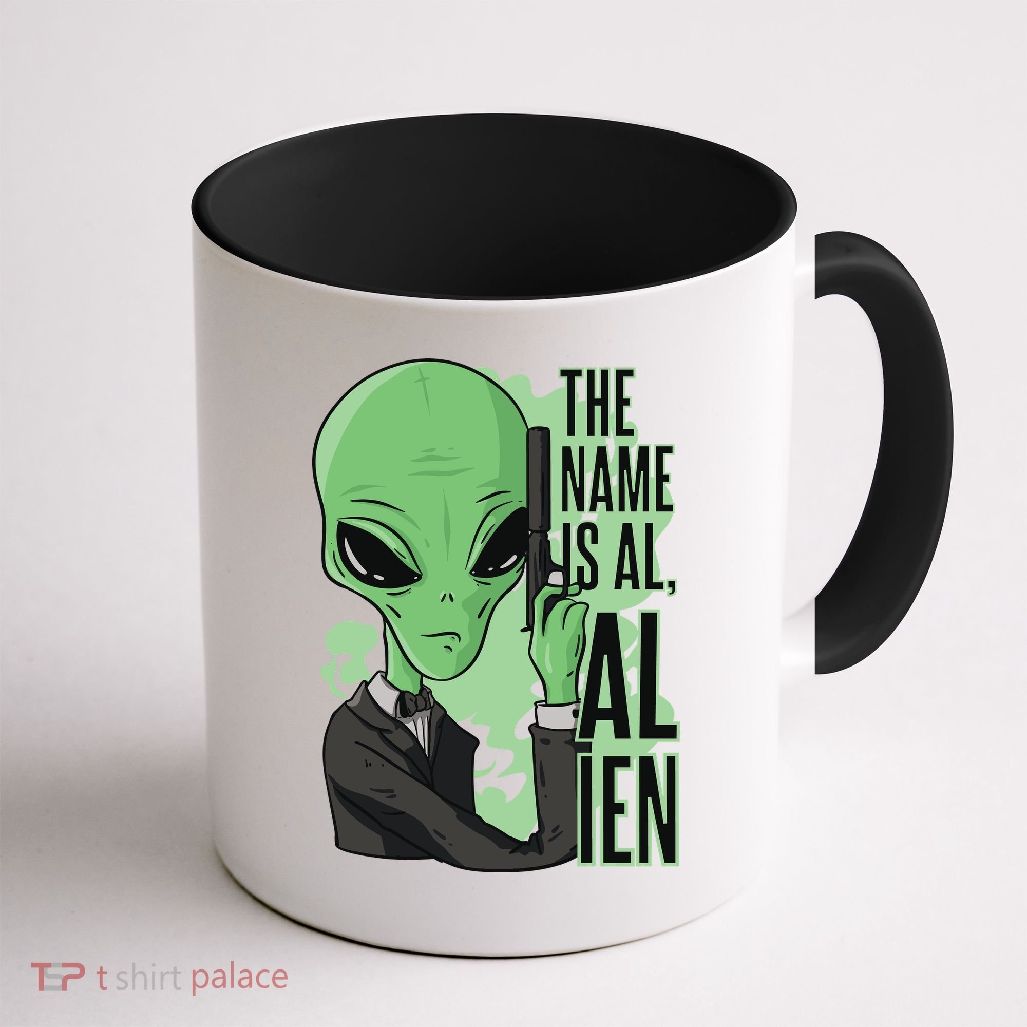 The Name Is Alien Funny Spy Cartoon Coffee Mug