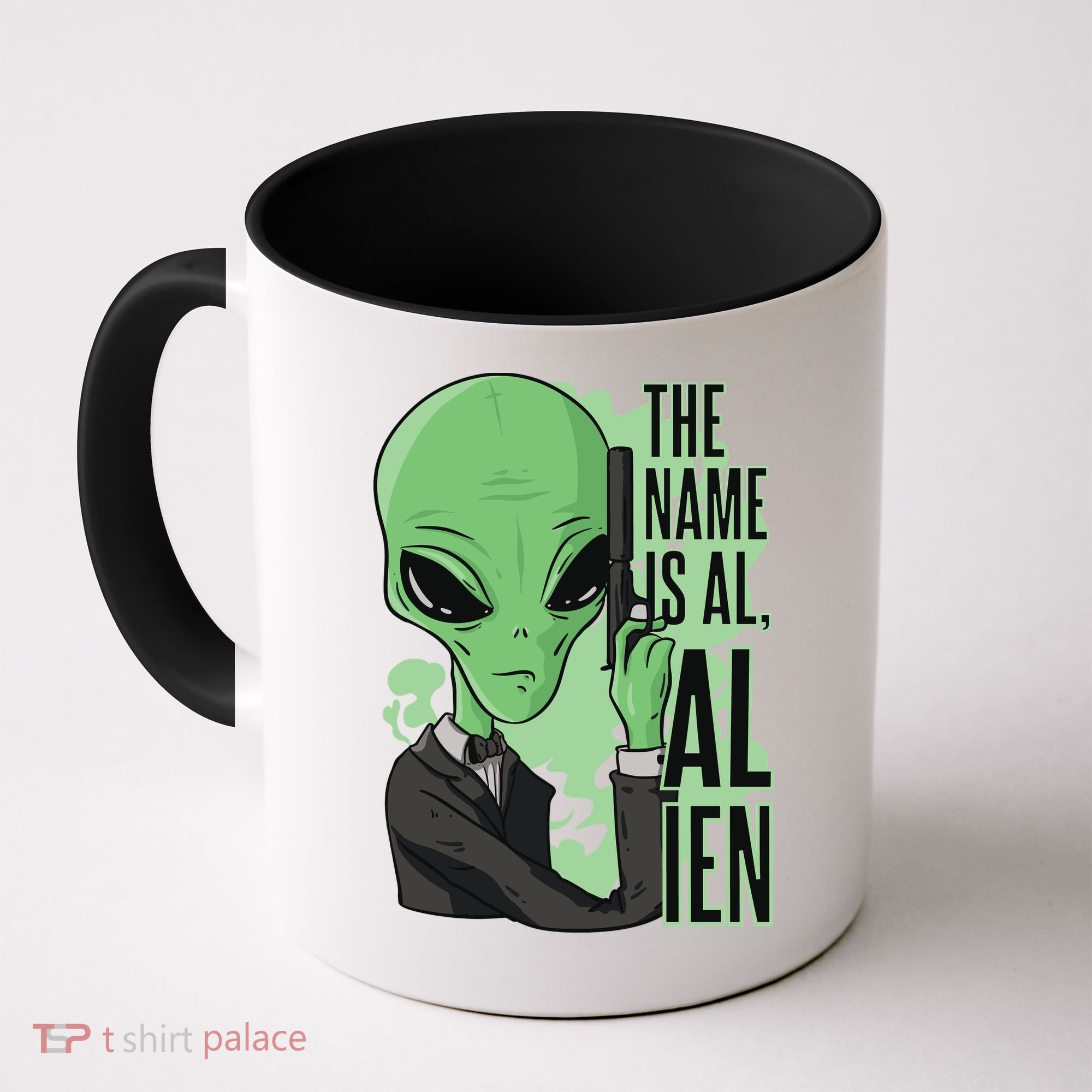 The Name Is Alien Funny Spy Cartoon Coffee Mug