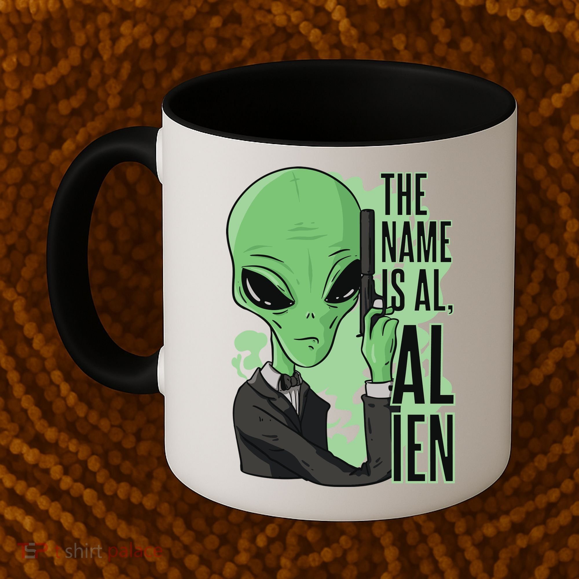 The Name Is Alien Funny Spy Cartoon Coffee Mug