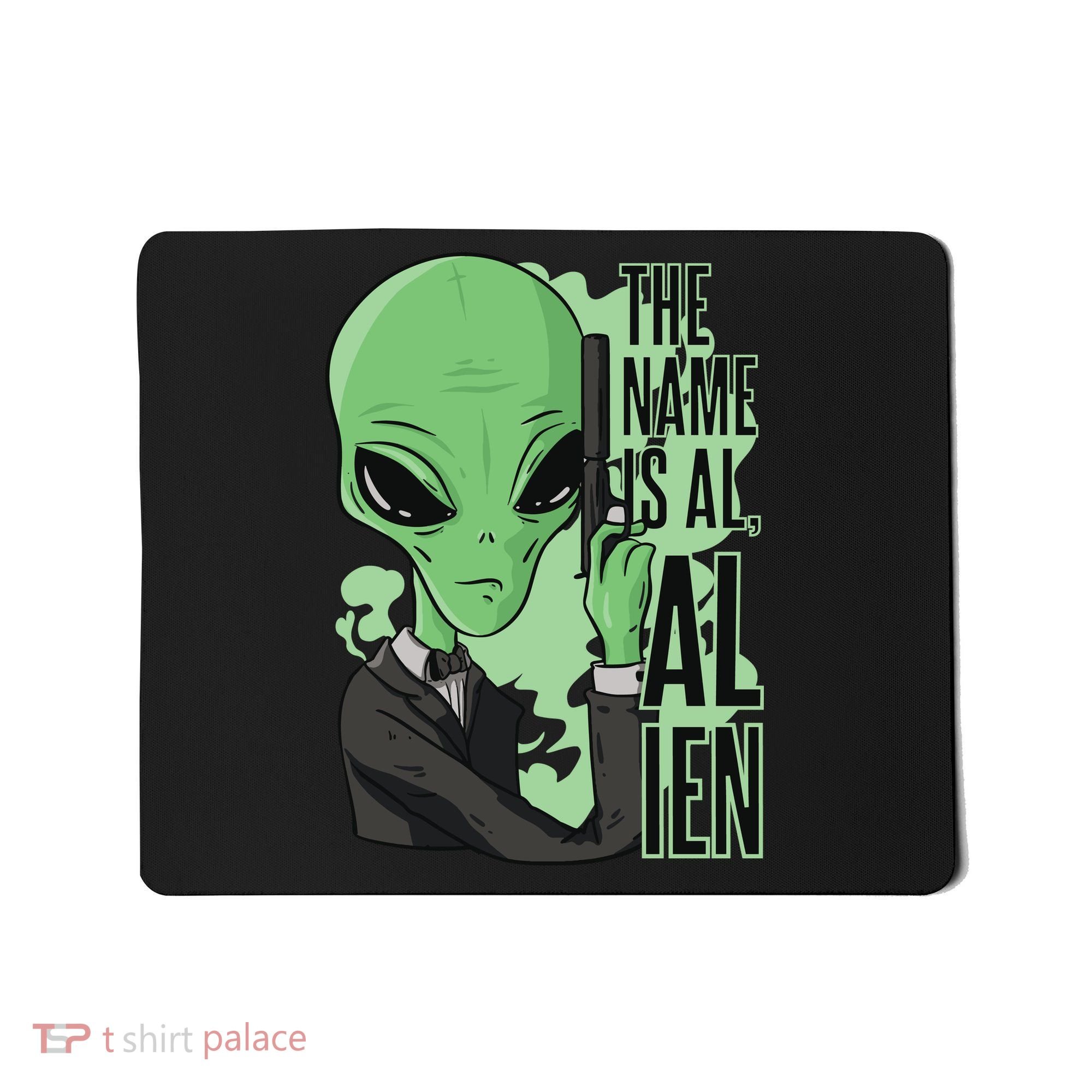 The Name Is Alien Funny Spy Cartoon Mousepad