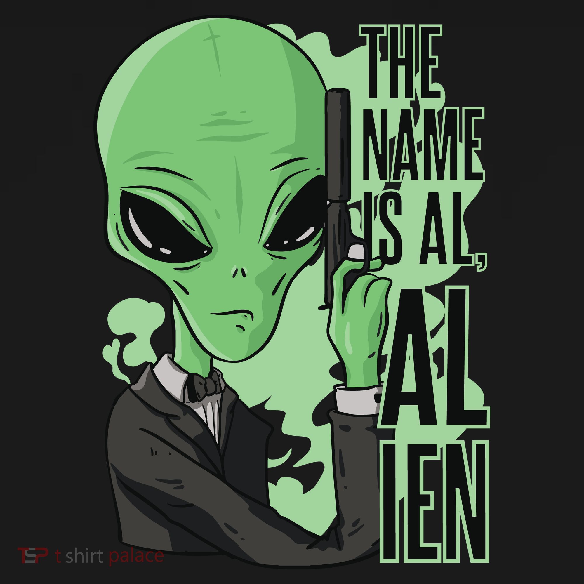 The Name Is Alien Funny Spy Cartoon Mousepad