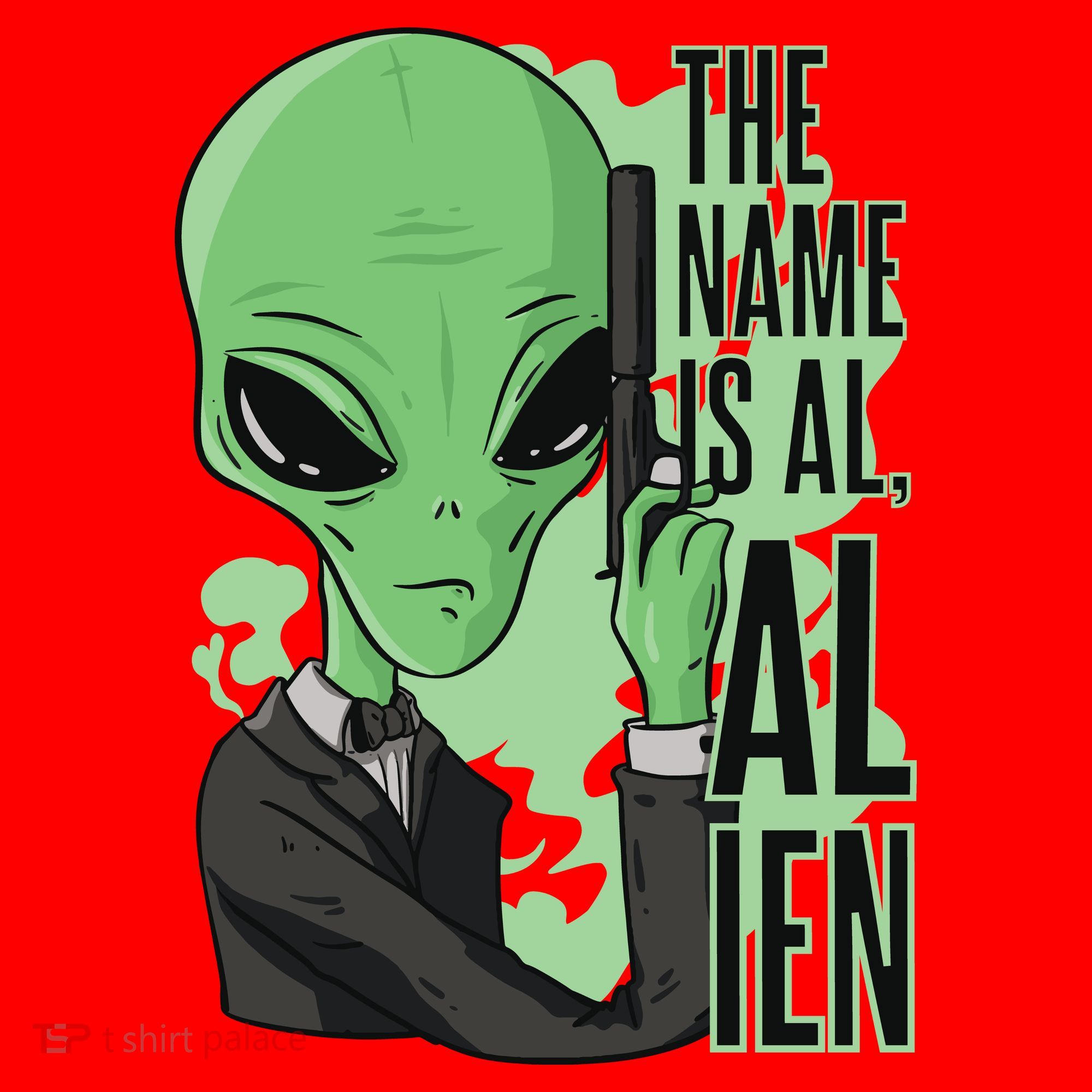 The Name Is Alien Funny Spy Cartoon Santa Hat