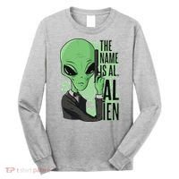 The Name Is Alien Funny Spy Cartoon Long Sleeve Shirt thumb 0
