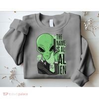 The Name Is Alien Funny Spy Cartoon Sweatshirt thumb 2