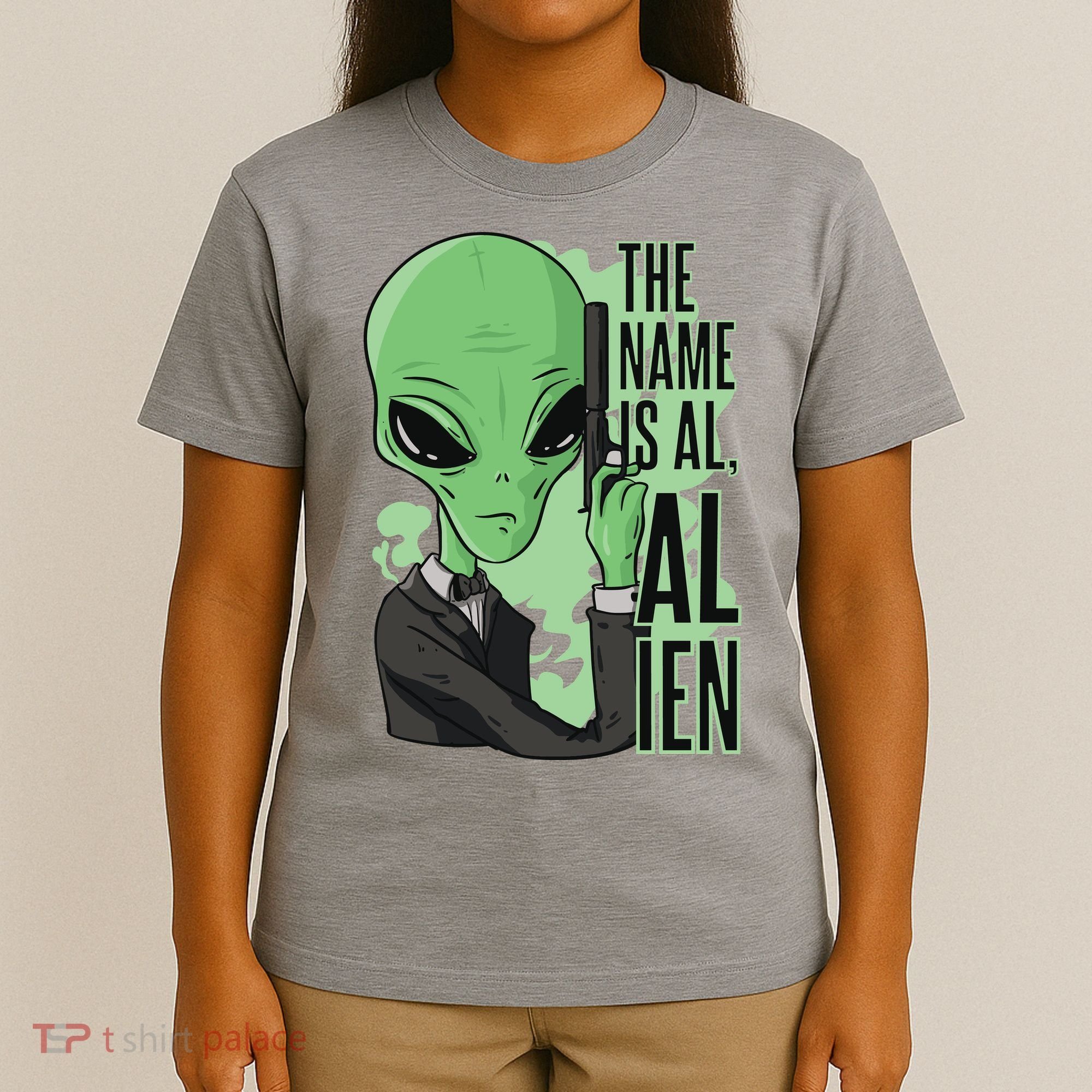 The Name Is Alien Funny Spy Cartoon T-Shirt