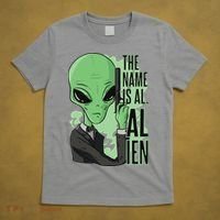 The Name Is Alien Funny Spy Cartoon T-Shirt thumb 5