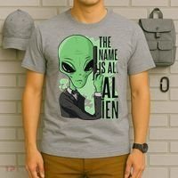 The Name Is Alien Funny Spy Cartoon T-Shirt thumb 6