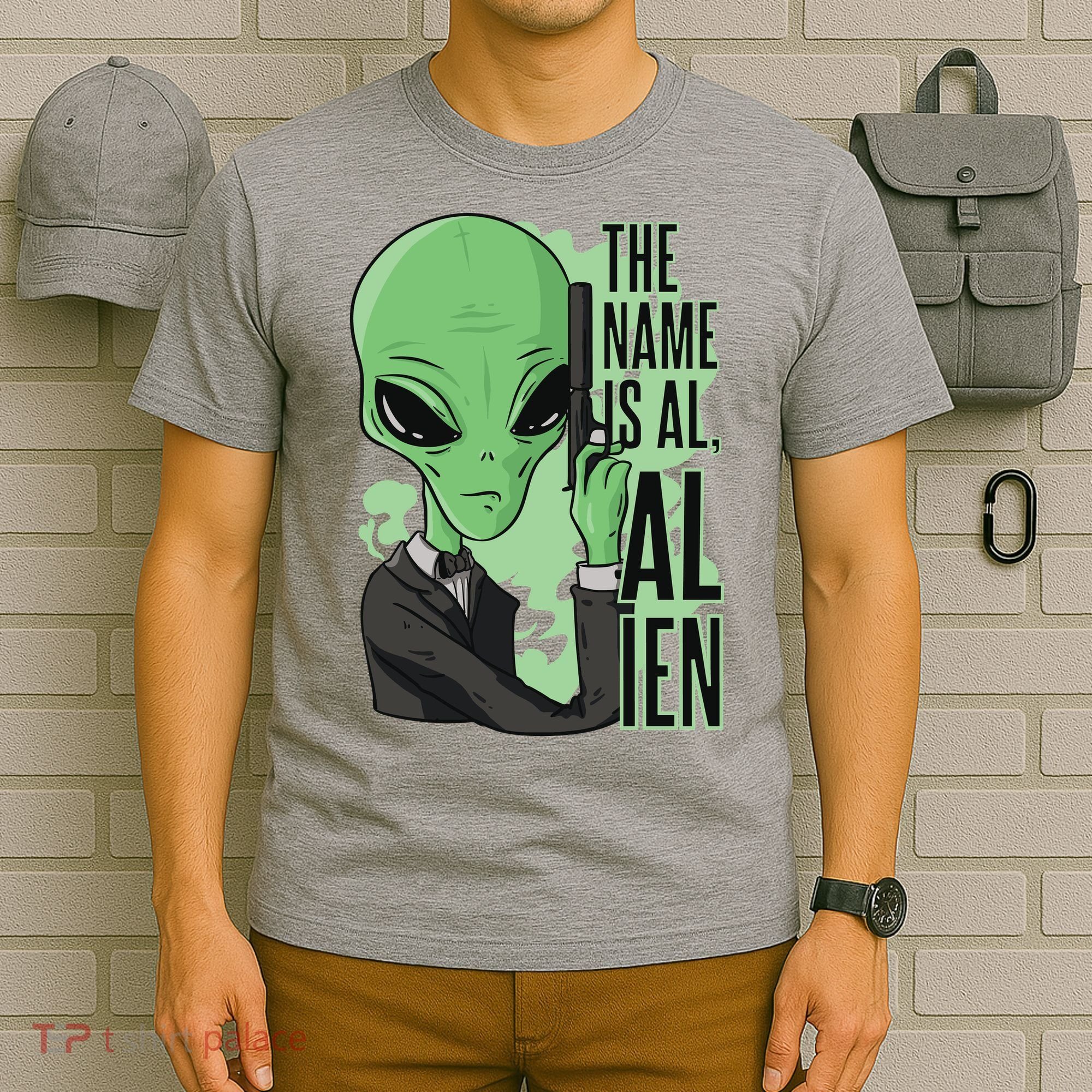 The Name Is Alien Funny Spy Cartoon T-Shirt