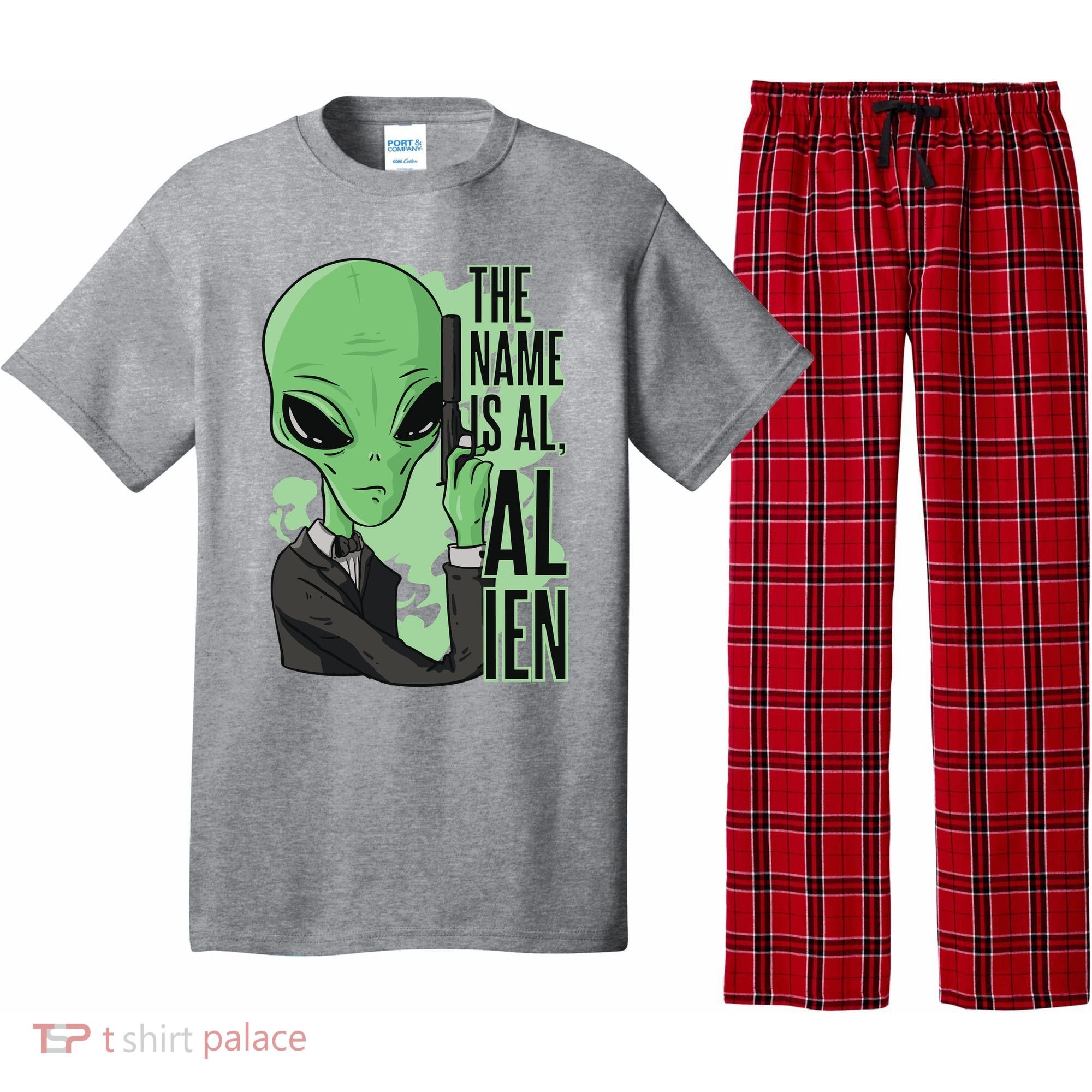 The Name Is Alien Funny Spy Cartoon Pajama Set