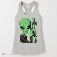 The Name Is Alien Funny Spy Cartoon Women's Tank Top thumb 0