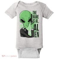 The Name Is Alien Funny Spy Cartoon Baby Bodysuit thumb 0