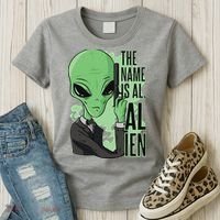 The Name Is Alien Funny Spy Cartoon Women's T-Shirt thumb 3