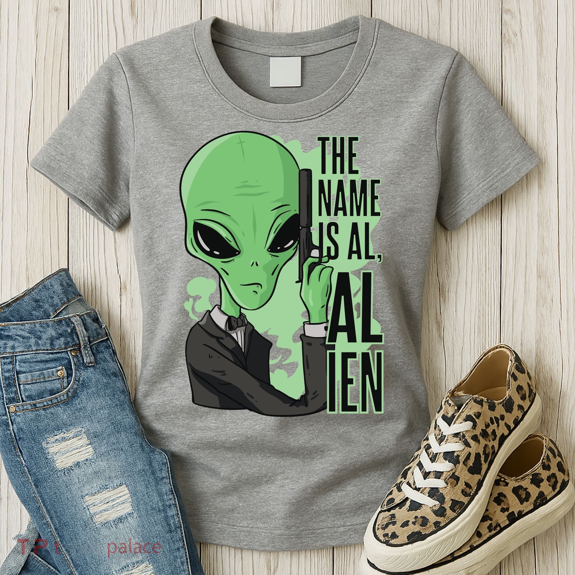 The Name Is Alien Funny Spy Cartoon Women's T-Shirt