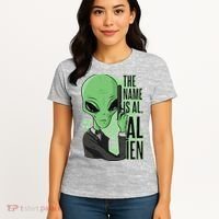 The Name Is Alien Funny Spy Cartoon Women's T-Shirt thumb 4