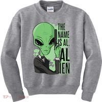 The Name Is Alien Funny Spy Cartoon Kids Sweatshirt thumb 0