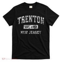 Trenton New Jersey Nj Vintage Established Sports T-Shirt thumb 0
