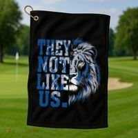 They Not Like Us Lion Golf Towel thumb 1