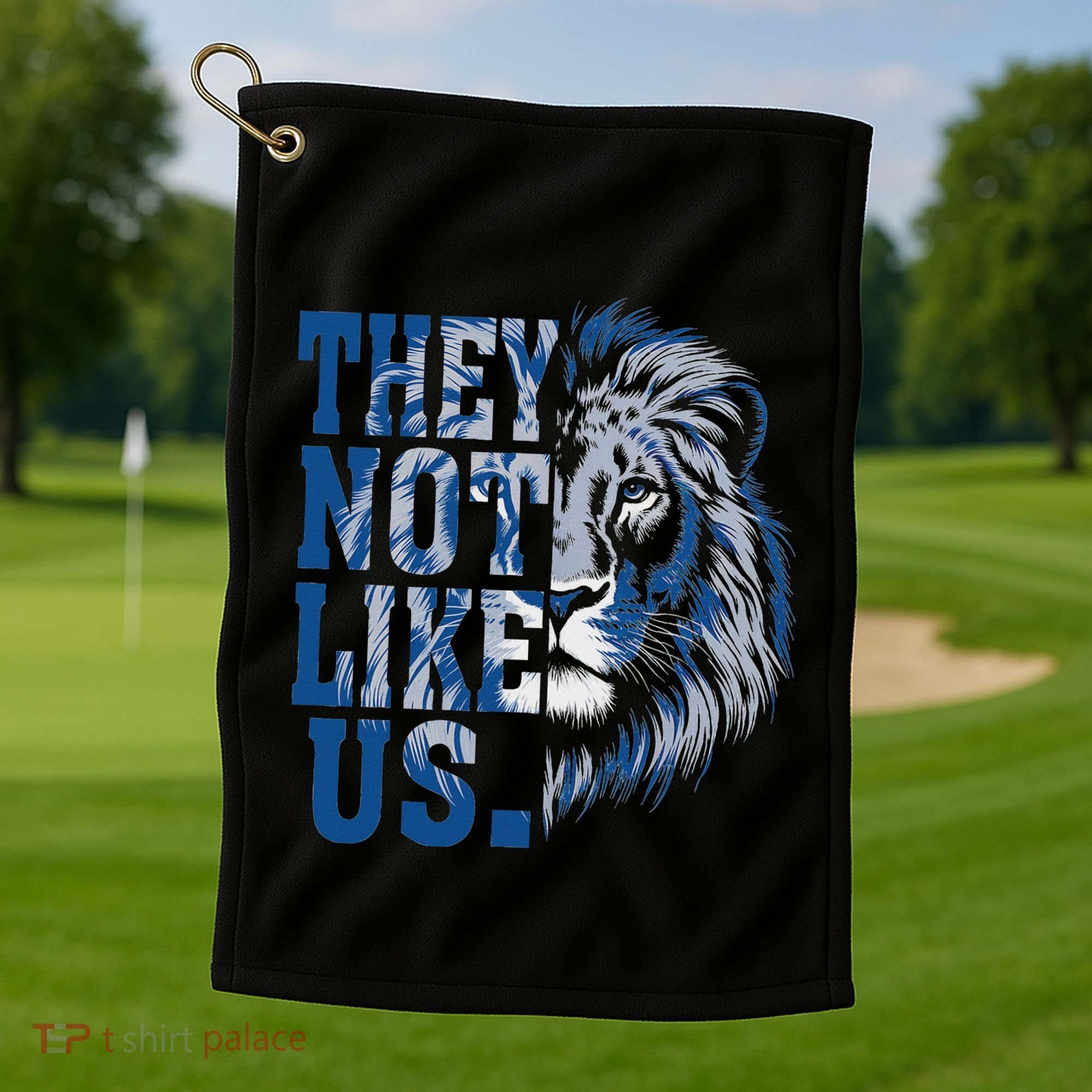 They Not Like Us Lion Golf Towel