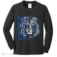 They Not Like Us Lion Kids Long Sleeve Shirt thumb 0