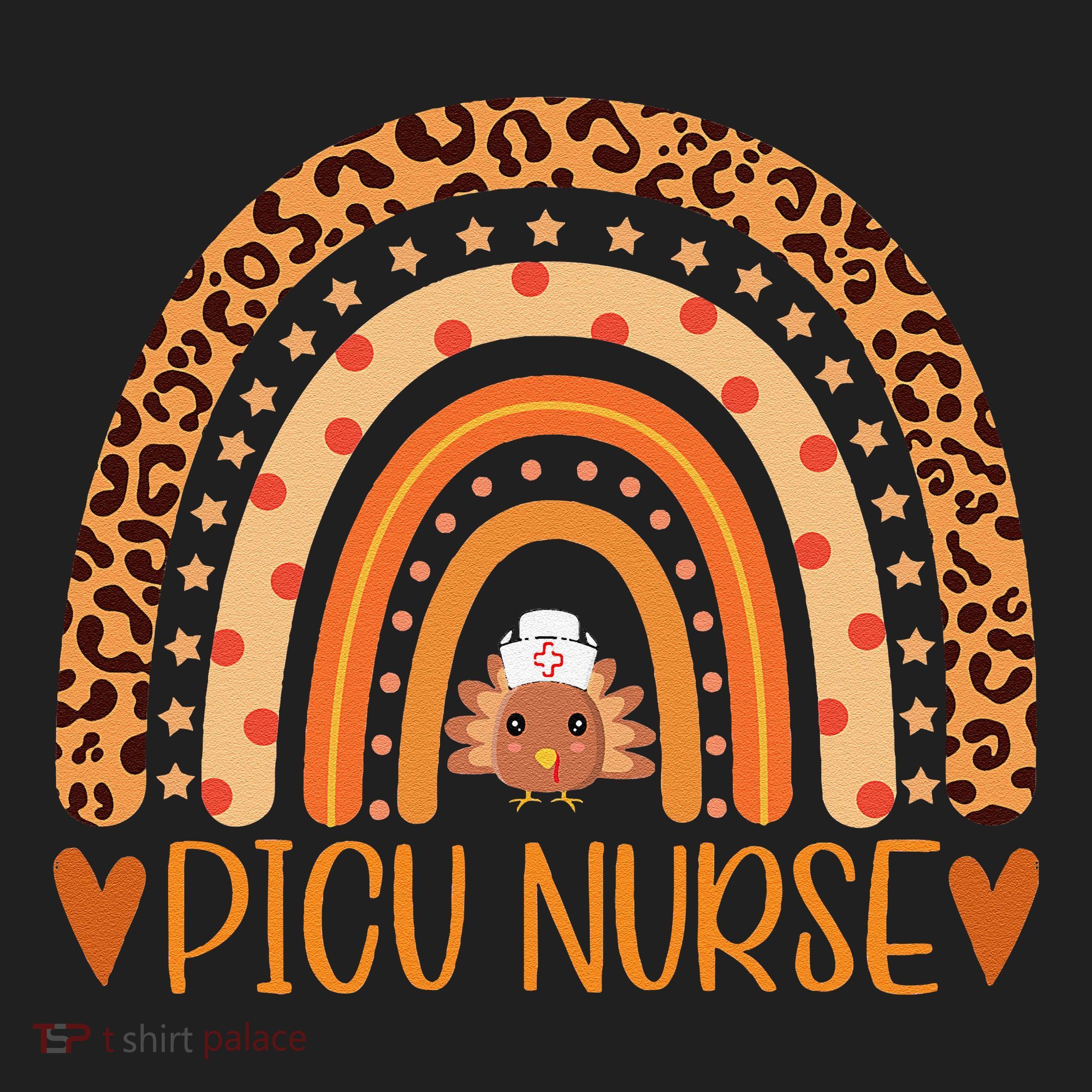 Turkey Nurse Leopard Thanksgiving Picu Nurse Rainbow Women Women's Sweatshirt