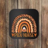 Turkey Nurse Leopard Thanksgiving Picu Nurse Rainbow Women Coaster thumb 0