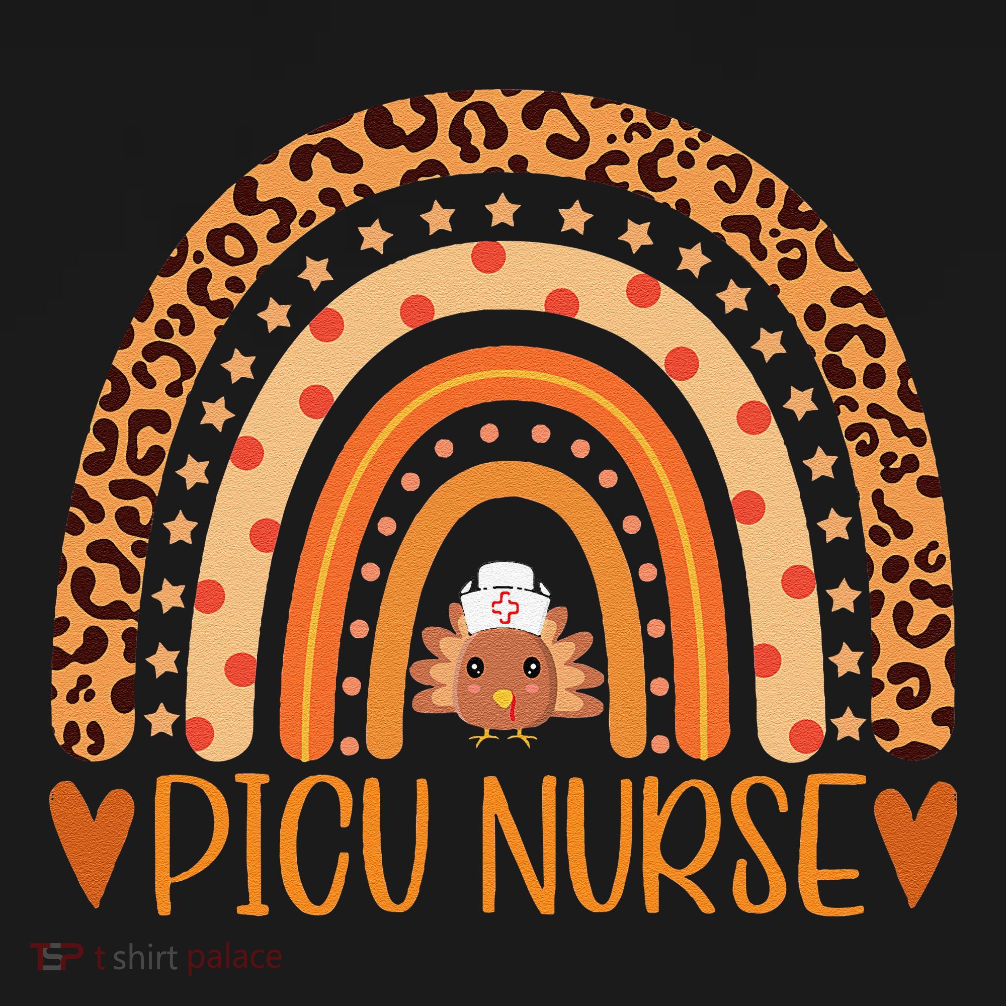 Turkey Nurse Leopard Thanksgiving Picu Nurse Rainbow Women Women's Hoodie