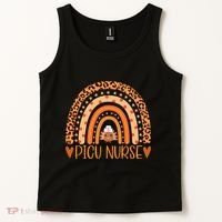 Turkey Nurse Leopard Thanksgiving Picu Nurse Rainbow Women Tank Top thumb 2