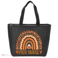 Turkey Nurse Leopard Thanksgiving Picu Nurse Rainbow Women Tote Bag thumb 0